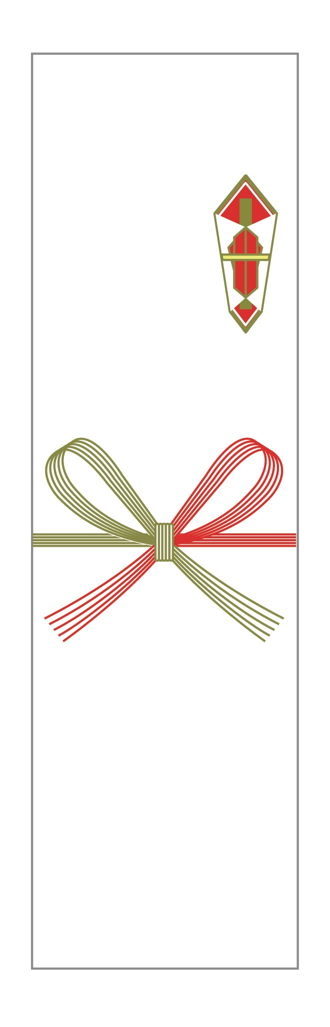 Red and white bow